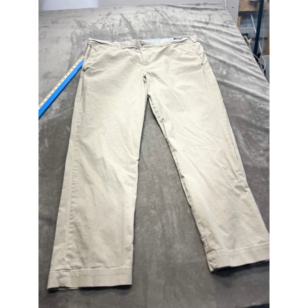 Polo Ralph Lauren Mens 42x32 Stretch Straight Fit Chino Pants Khaki Tan Twill